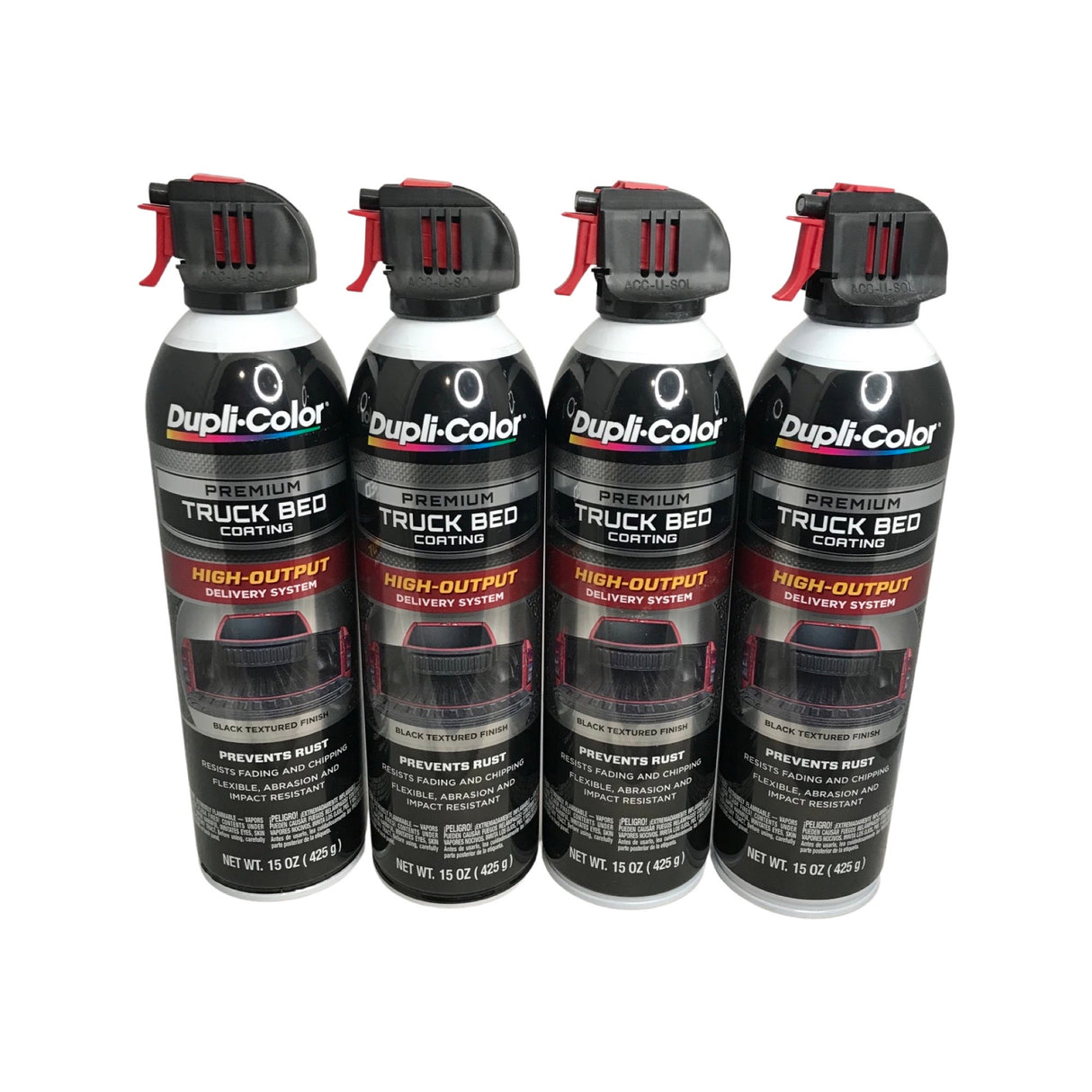 Duplicolor TR350 4-Pack Premium Truck Bed Coating Black - 15 oz. Aerosol