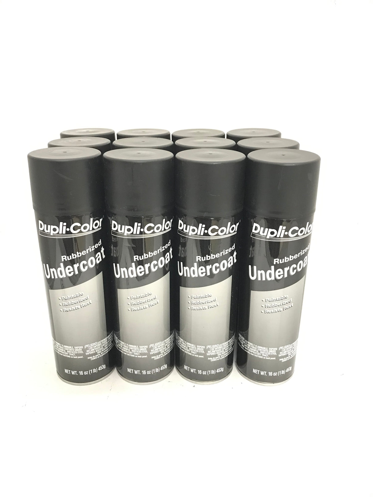 Duplicolor UC101-12 Pack Paintable Rubberized Undercoat Black - 17 oz Aerosol Can