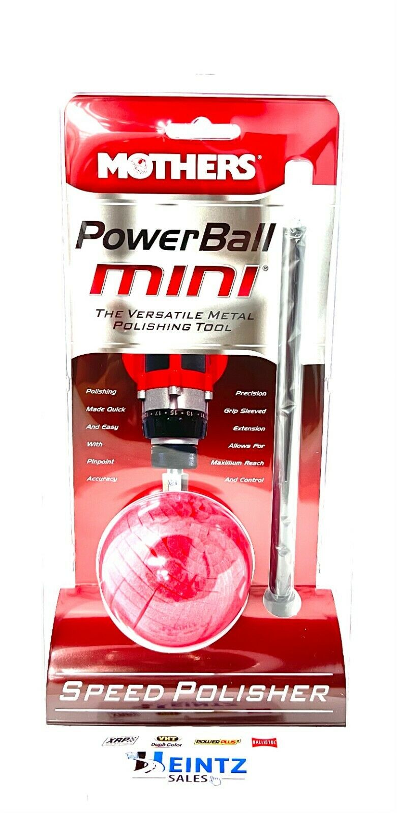 MOTHERS 05141 Powerball Mini - Polishing Tool with 10" Quick Swap Bit Extension - Polisher