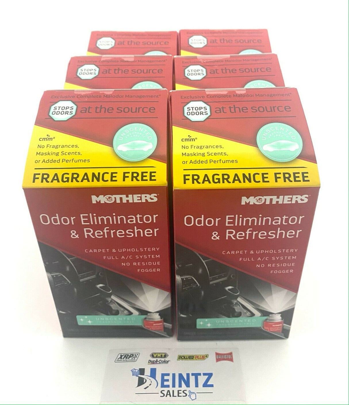 MOTHERS 06810 Odor Eliminator & Refresher 6 PACK - Fragrance Free - Fogger - 2 oz.