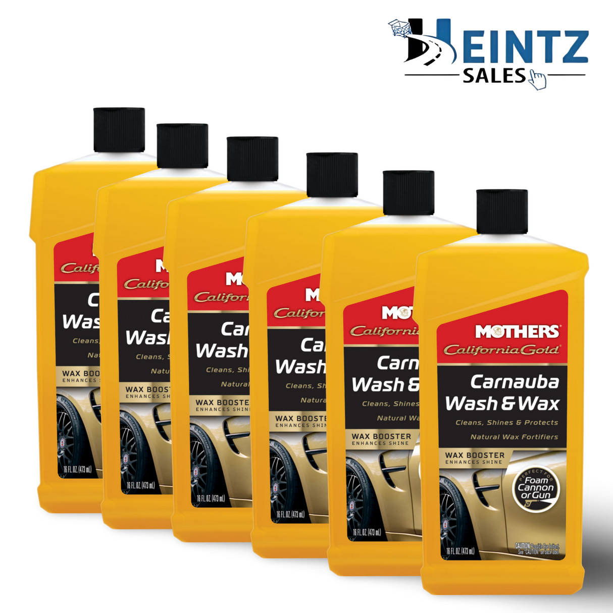 MOTHERS 05676 California Gold Carnauba Wash & Wax 6 PACK - Spot Free - 16 oz.