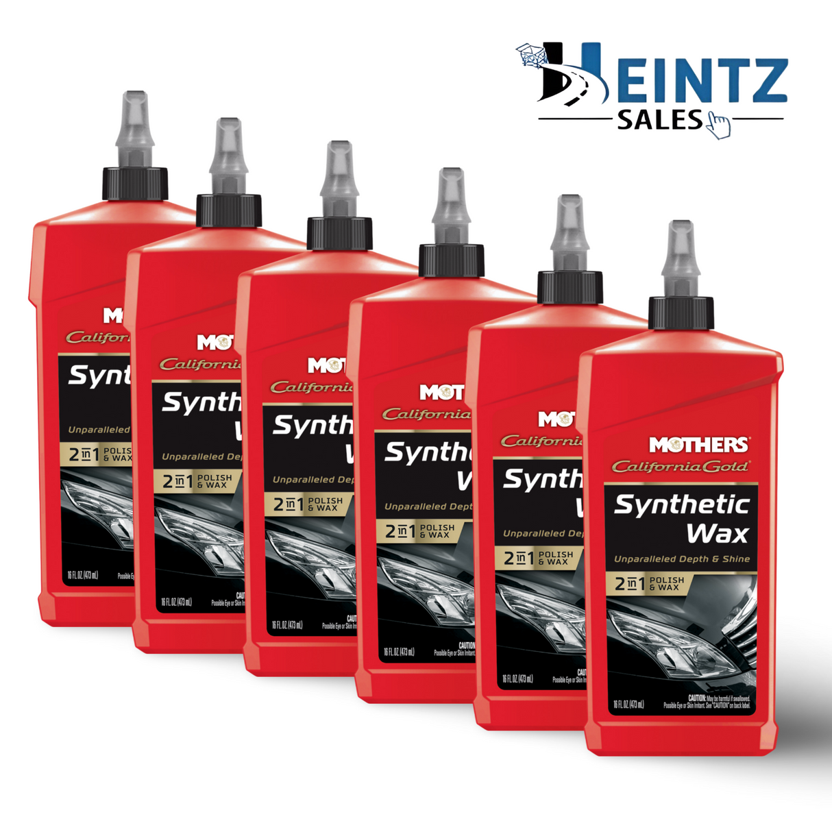MOTHERS 05716 California Gold Synthetic Wax 6 PACK - Protect - Wet Shine - 16 oz.