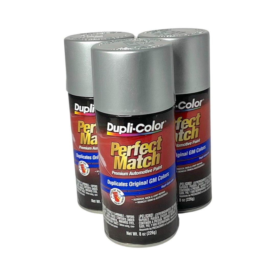 Dupli-Color BGM0340 - 3 Pack GM Silver Metallic Perfect Match Automotive Spray Paint - 8 oz. ea.
