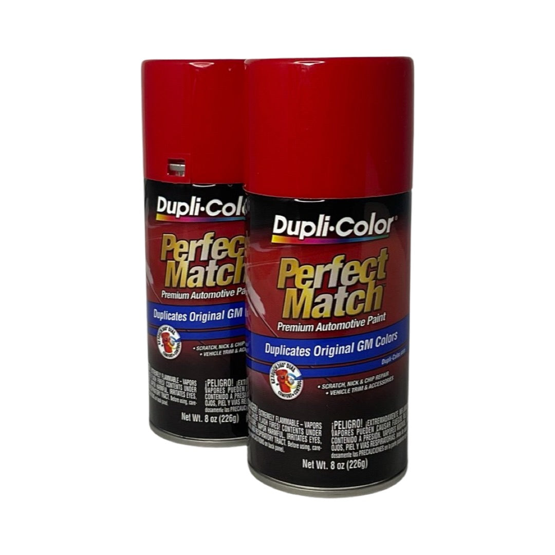 Dupli-Color BGM0398 - 2 Pack GM Bright Red Perfect Match Automotive Spray Paint - 8 oz. ea.