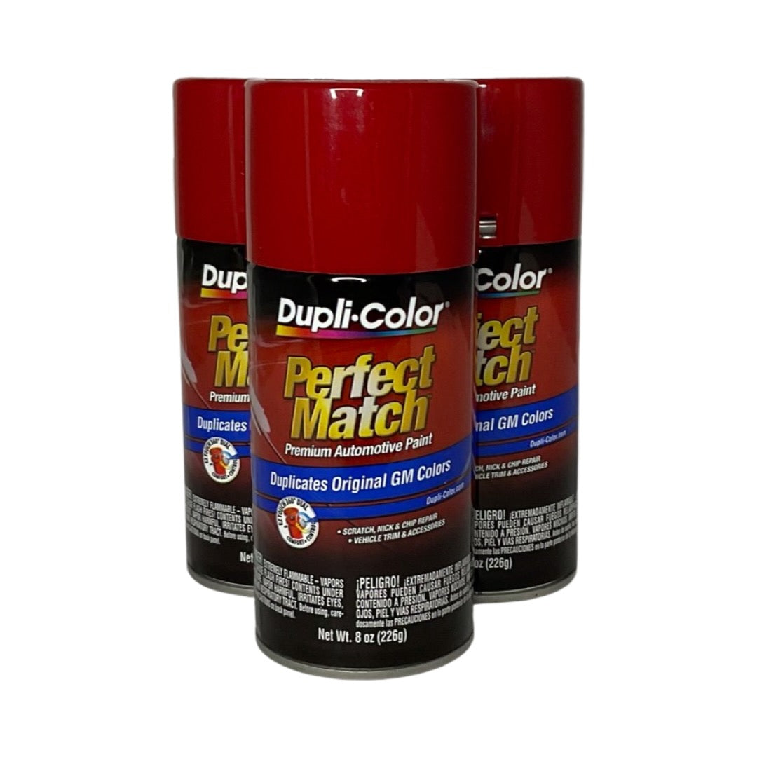Dupli-Color BGM0519 - 3 Pack GM Victory Red Perfect Match Automotive Spray Paint - 8 oz. ea.