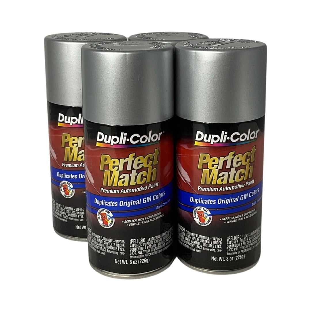 Dupli-Color BGM0535 - 4 Pack GM Silver Metallic Perfect Match Automotive Spray Paint - 8 oz. ea.
