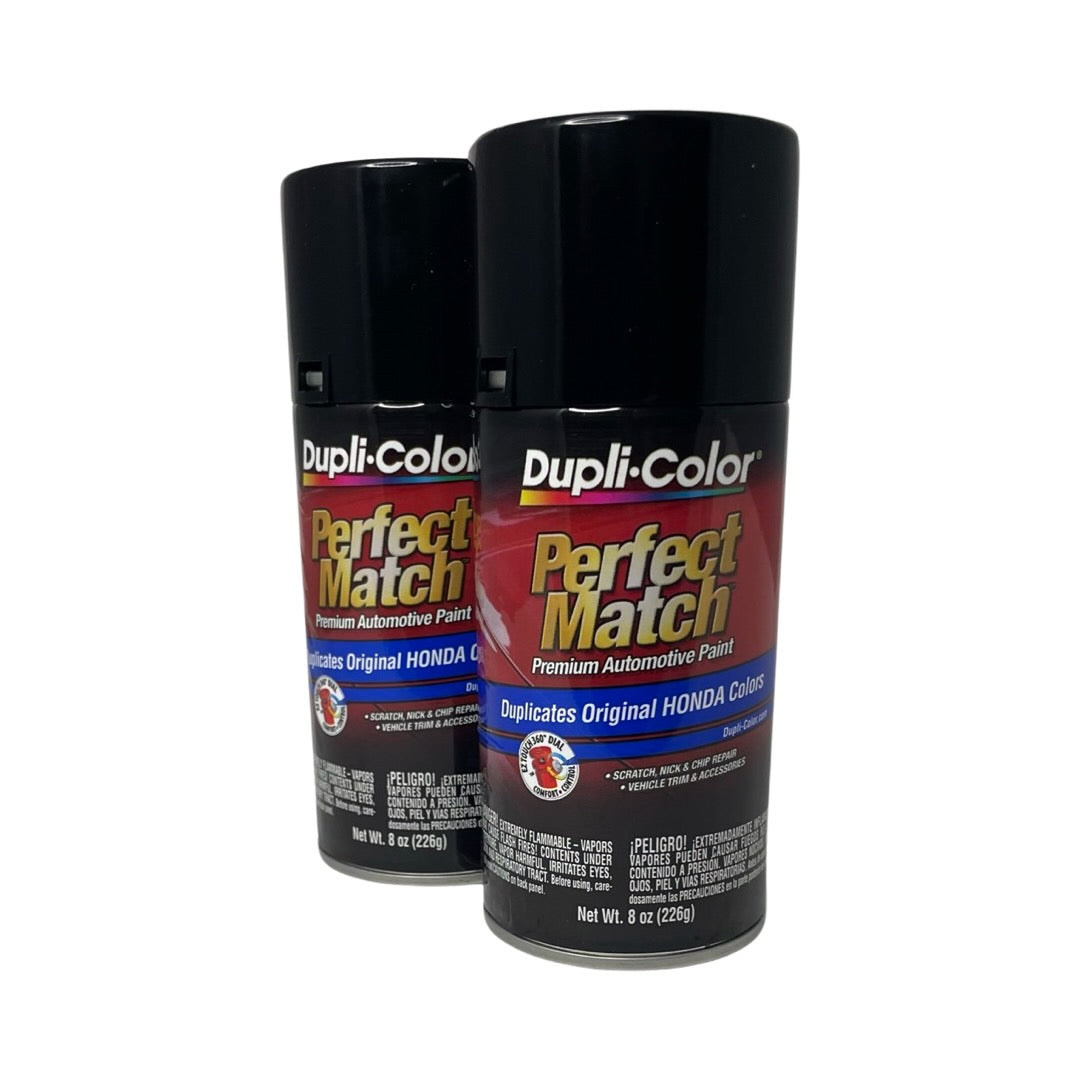 Dupli-Color BHA0941 - 2 Pack Honda Black Metallic Perfect Match Automotive Paint - 8 oz. ea.