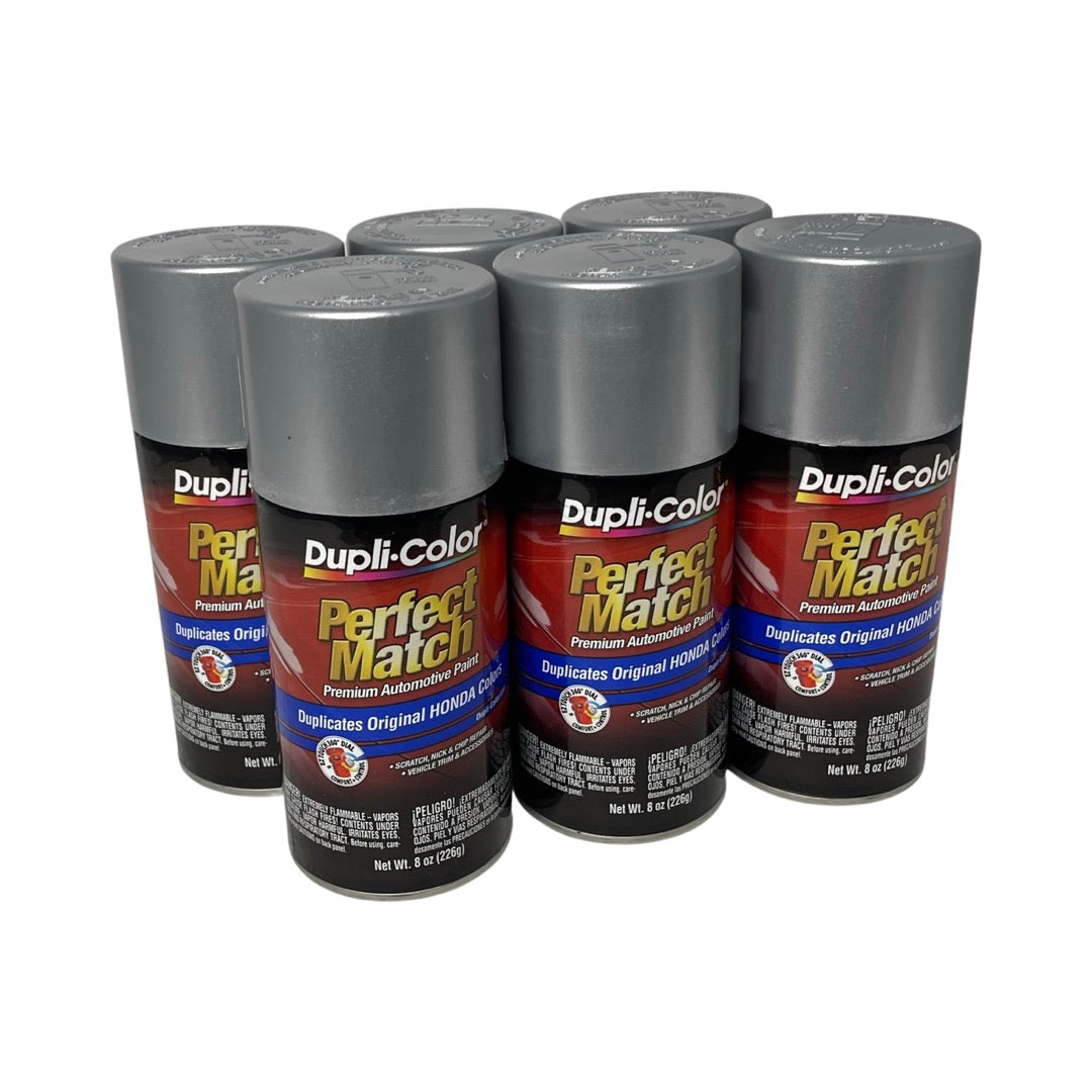 Dupli-Color BHA0971 - 6 Pack Honda Satin Silver Metallic Perfect Match Automotive Paint - 8 oz. ea.