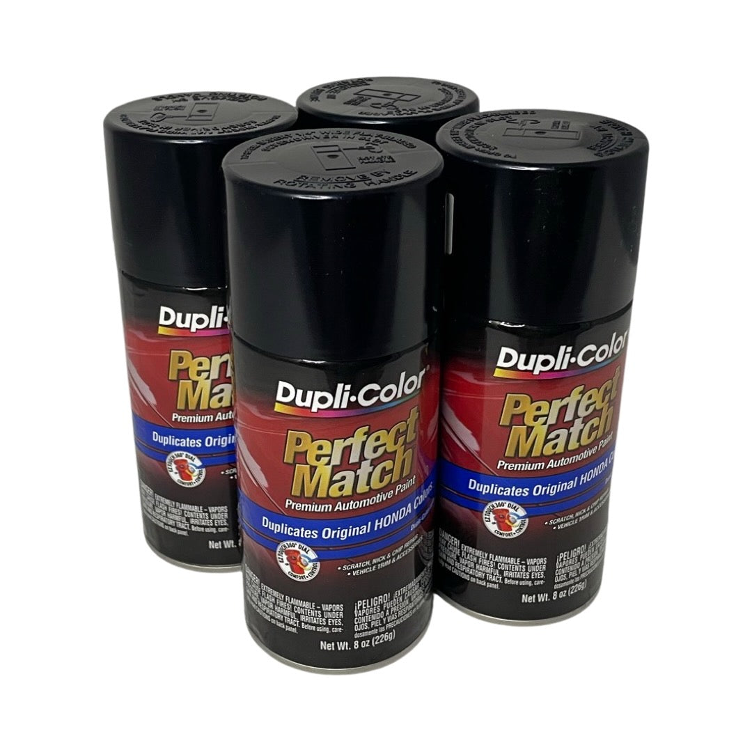 Dupli-Color BHA0982 - 4 Pack Honda Nighthawk Black Pearl Perfect Match Automotive Paint - 8 oz. ea.