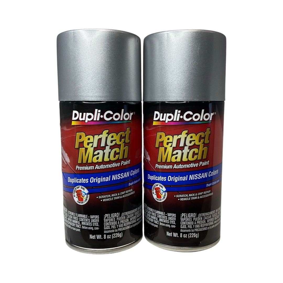 Dupli-Color BNS0598 - 2 Pack Nissan Silver Mist Metallic Perfect Match Automotive Paint - 8 oz. ea.