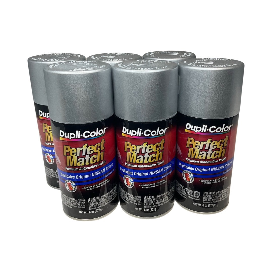Dupli-Color BNS0601 - 6 Pack Nissan Silver Metallic Perfect Match Automotive Paint - 8 oz. ea.