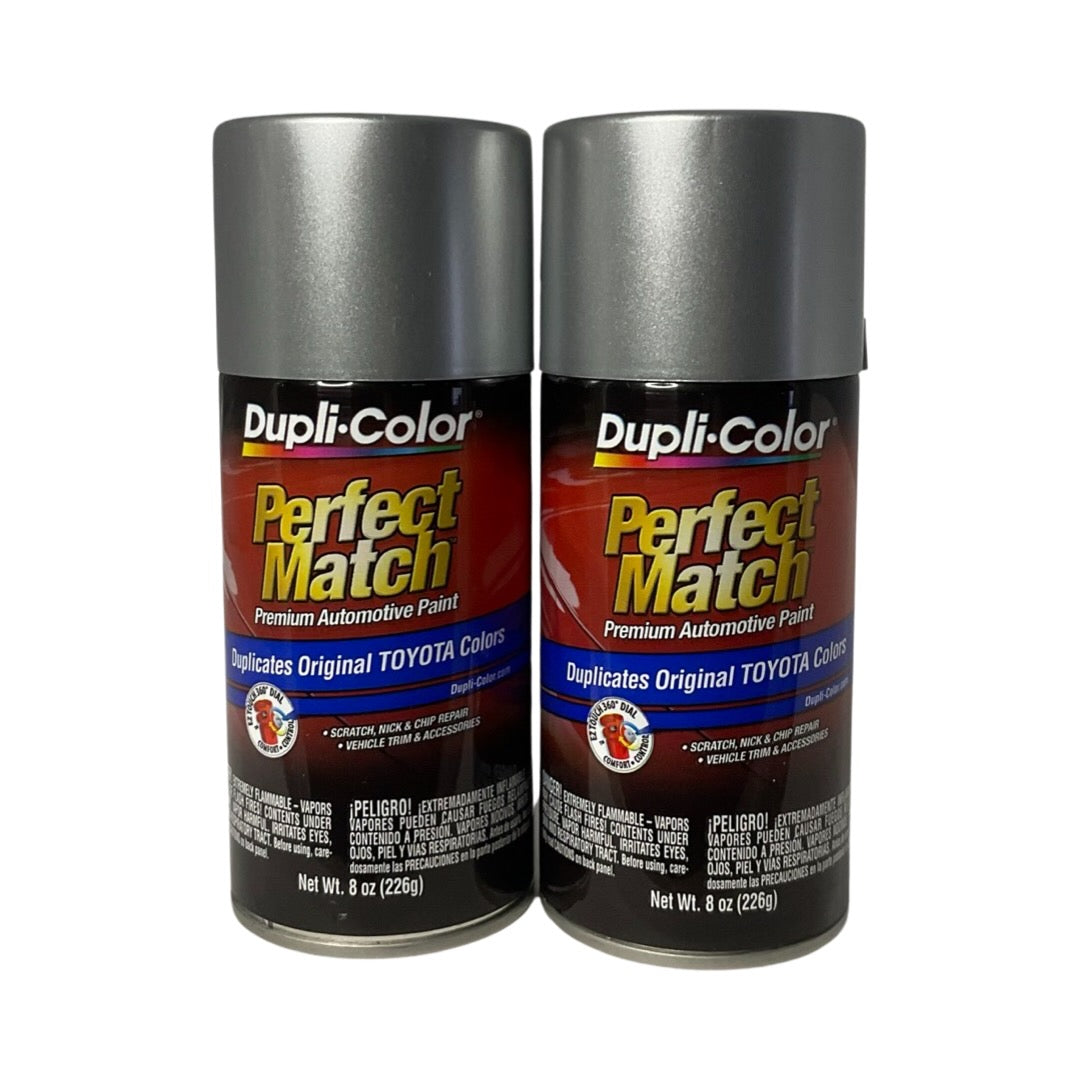 Dupli-Color BTY1617 - 2 Pack Toyota Classic Silver Mica Perfect Match Automotive Paint - 8 oz. ea.
