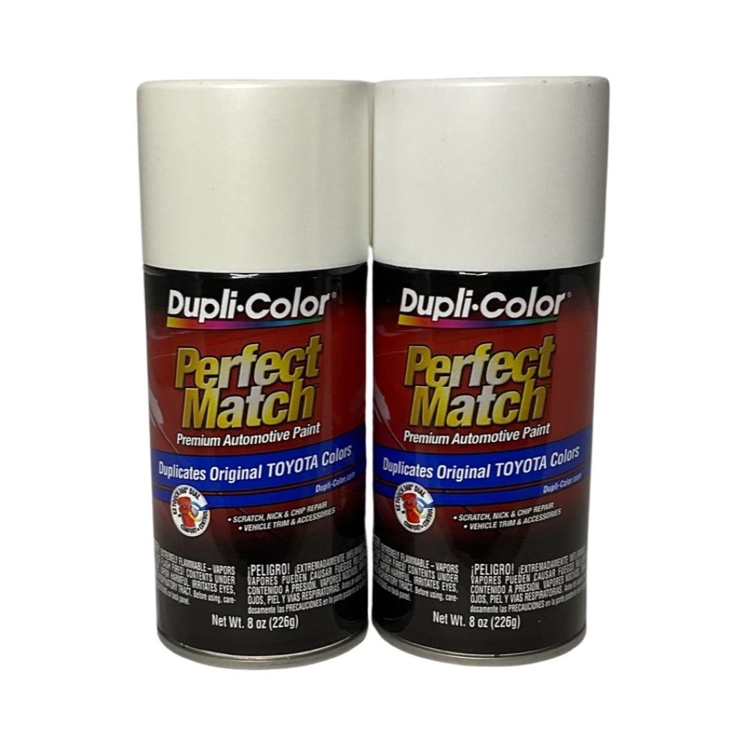 Dupli-Color BTY1626 - 2 Pack Toyota White Pearl Perfect Match Automotive Paint - 8 oz. ea.