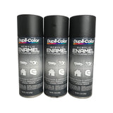 Dupli-Color DA1603 - 3 Pack Semi-Gloss Black Multi-Purpose Acrylic Enamel Paint - 12 oz. ea.