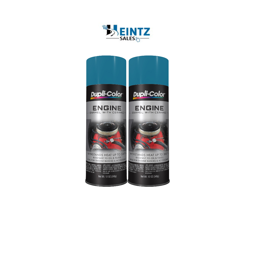 Duplicolor DE1619 Chrysler Green Engine Enamel w/ Ceramic Paint Aerosol - 12 oz. - 2 PACK