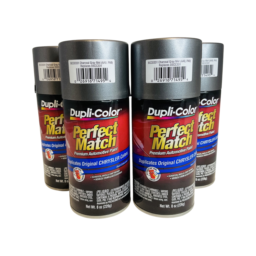 Dupli-Color BCC0331 4-Pack Charcoal Gray Aerosol Spray Paint Chrysler - 8 oz. ea.