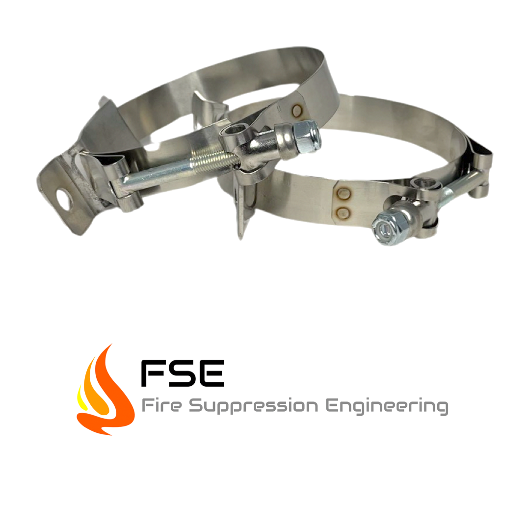 FSE 905-1400 Fire Suppression Engineering 4" Mounting Clamps/Bracket 5lb bottles