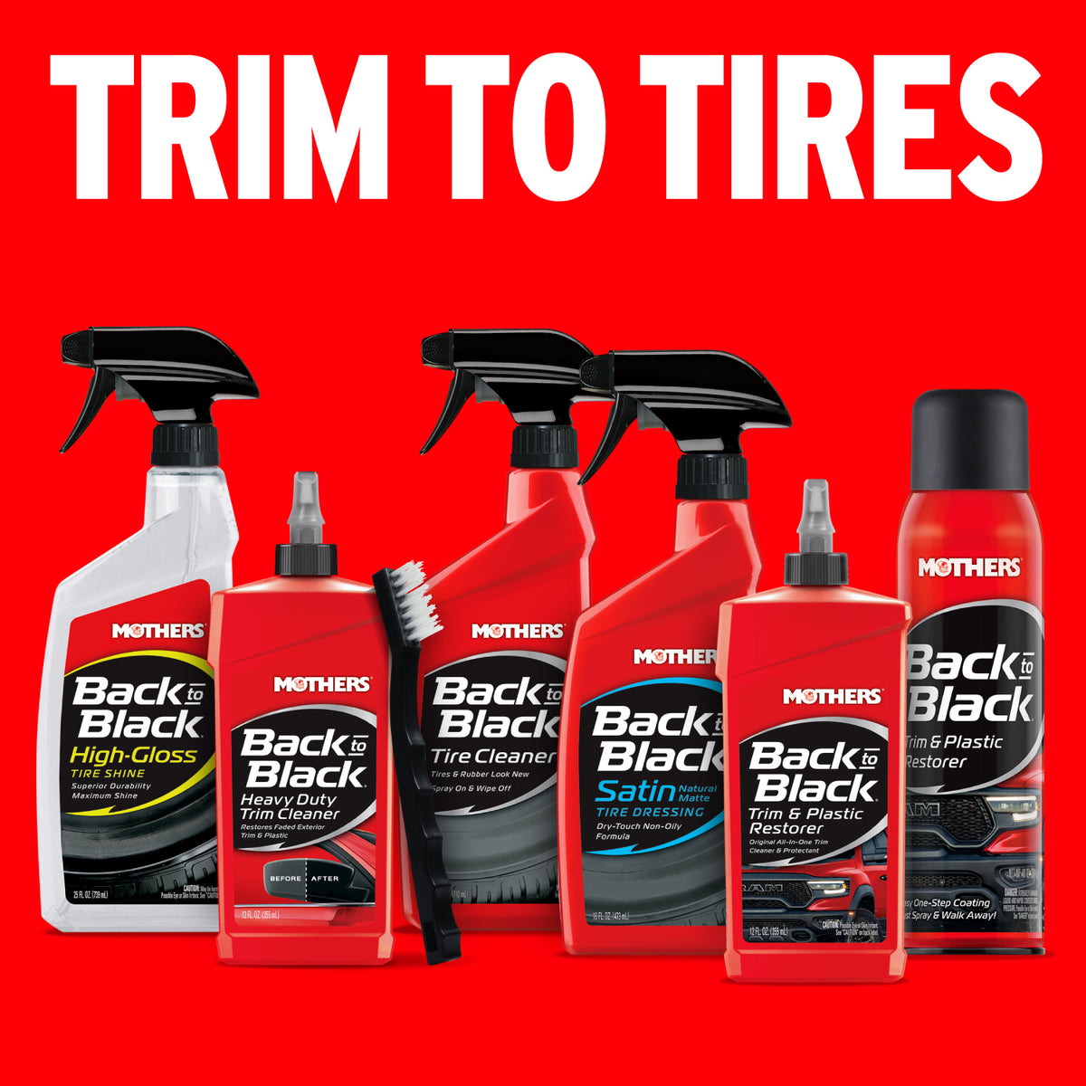 Mothers Black to Black Restorer & Applicator Pads bundle - 06112/01565