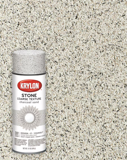 Krylon 18202 Stone Coarse Textured Finish - Charcoal Sand - 12 oz.