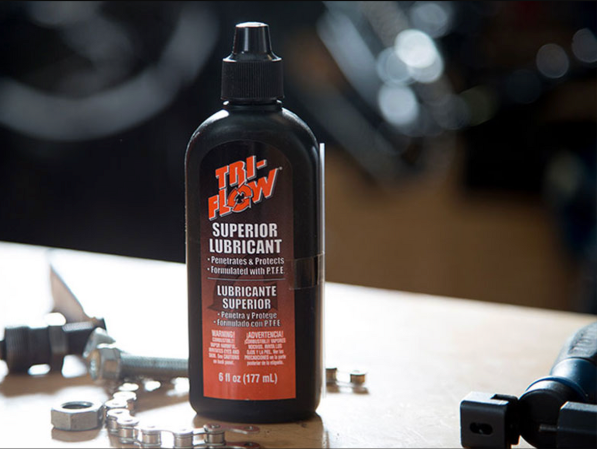 Tri-Flow TTF21060 Superior Lubricant 6 oz Drip Bottle PTFE Oil for Precision Use