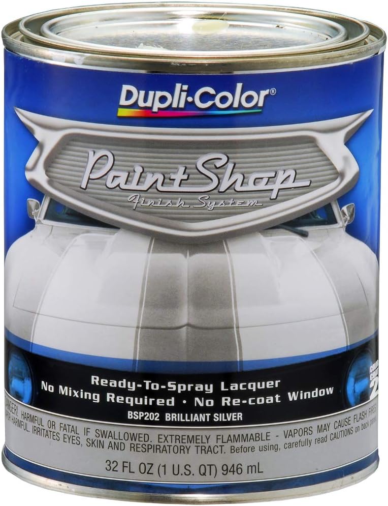 Duplicolor BSP202 Brilliant Silver Color Coat - Paint Shop Finish System - 32 oz