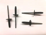 Pop Rivets-TriFold LargeHead-Black Aluminum Shank-3/16" Fasteners250pc-1/8"-3/8"