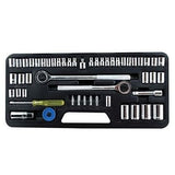 GreatNeck 52pc Ratchet & Socket Set-Triple Chrome plated Metric & SAE Set-#SCS52