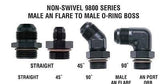 XRP 980004  O-Ring Boss Male to Male -4/4AN Straight Fuel/Water/Oil hose fitting