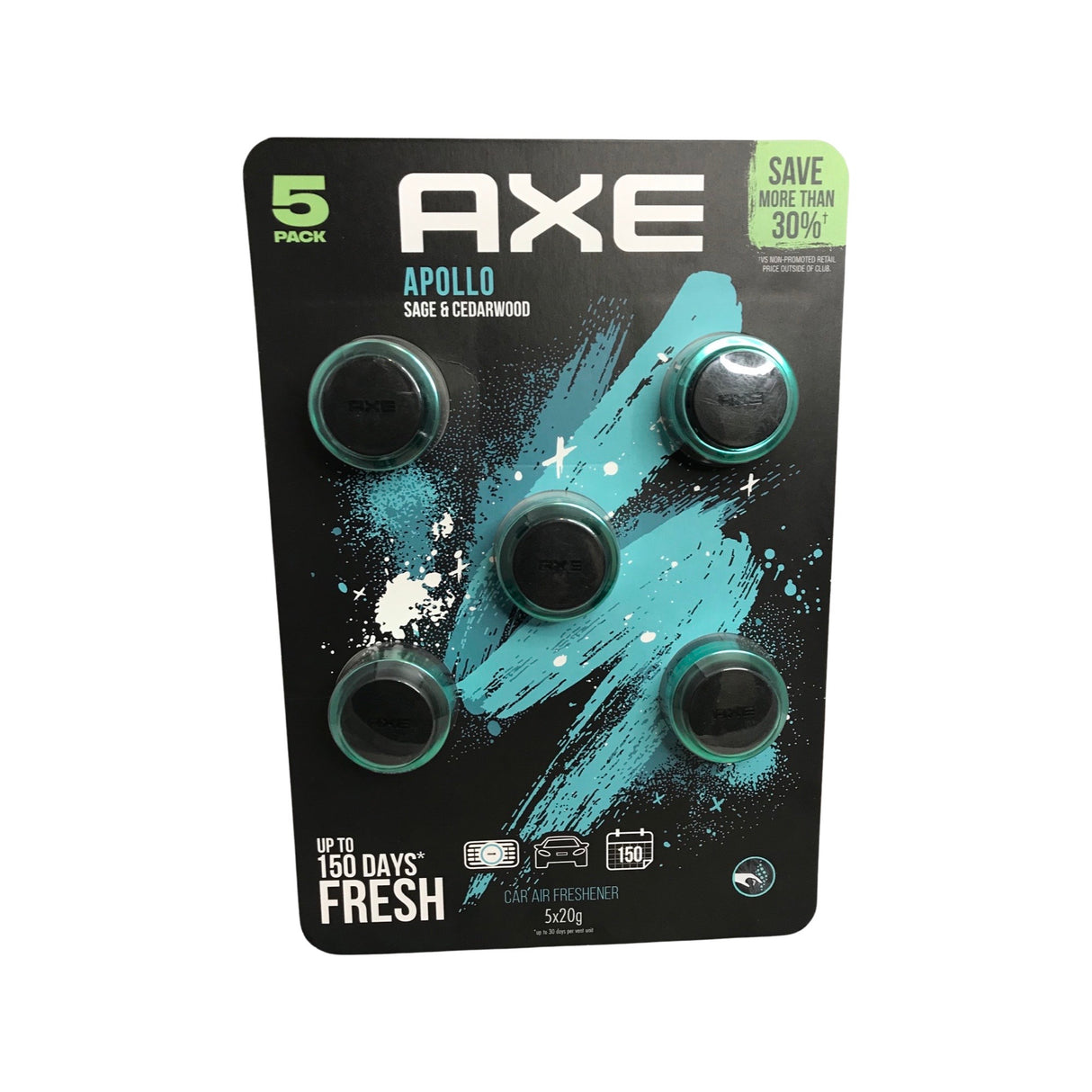 Axe Car Air Freshener Sage and Cedarwood 5-Pack