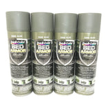 Duplicolor BAA2020-4 PACK Dark Olive Camouflage Bed Armor - Rubberized Textured Finish - Low Odor - Water Based - Durable - 16.5 oz