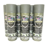 Duplicolor BAA2020-6 PACK Dark Olive Camouflage Bed Armor - Rubberized Textured Finish - Low Odor - Water Based - Durable - 16.5 oz
