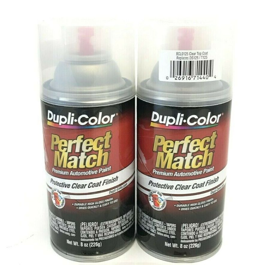 Duplicolor BCL0125-2 PACK Perfect Match Protective CLEAR Top Coat Finish - 8 oz