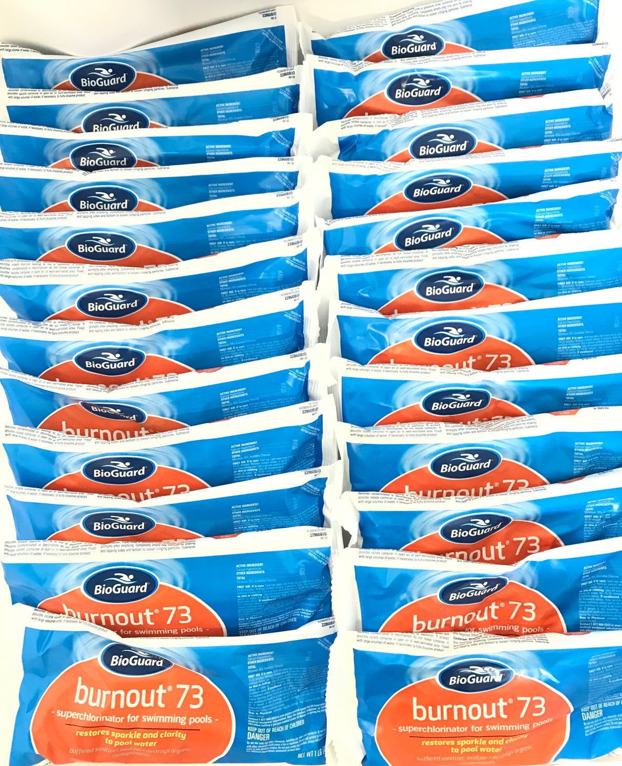 BioGuard 22860 BURNOUT 73-24 PACK Superchlorinator for swimming pools - sanitize - 24lb