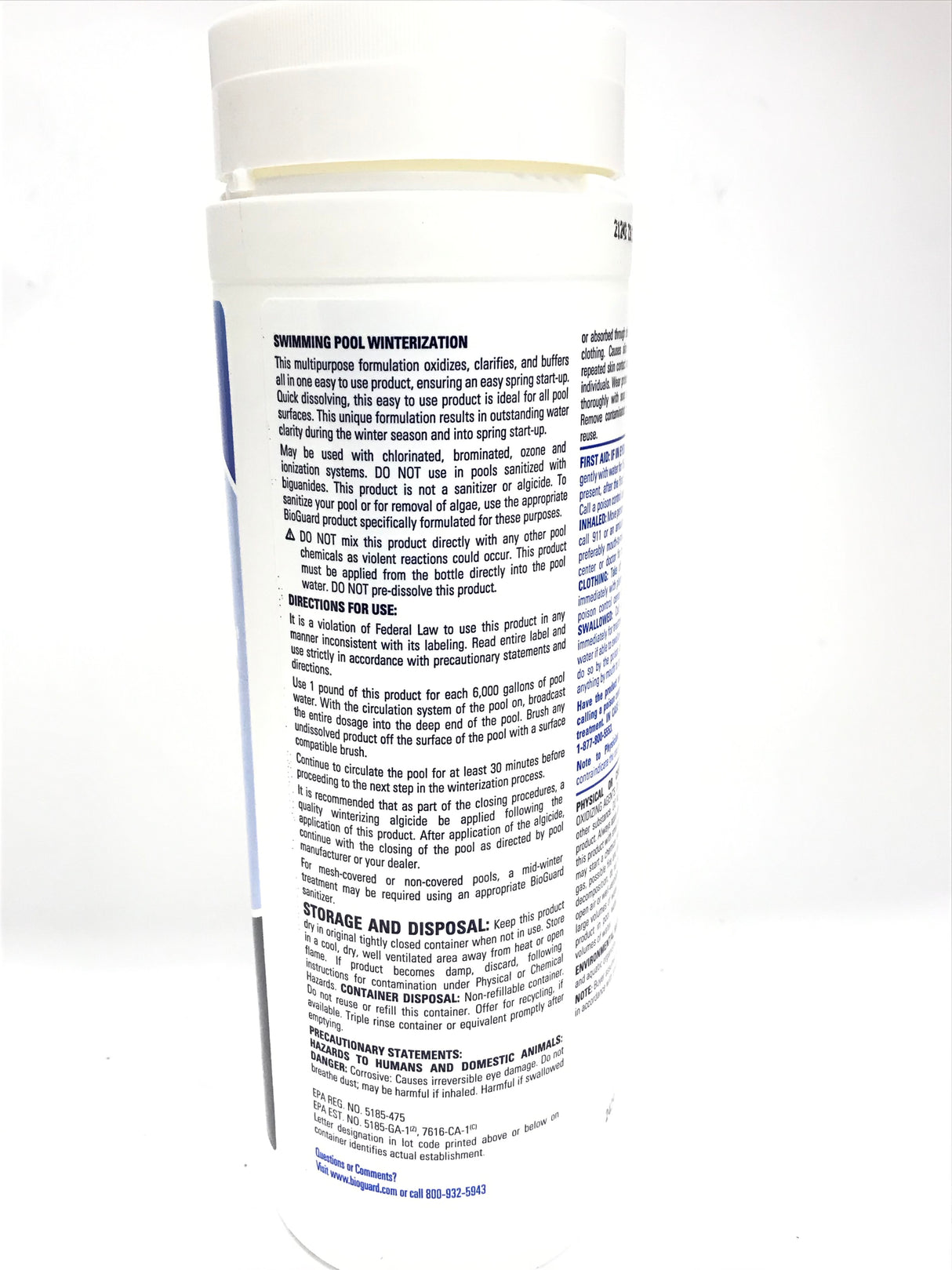 BioGuard-24298 Arctic Blue Quick Dissolving Winter Shock - Oxidizer - 2lb