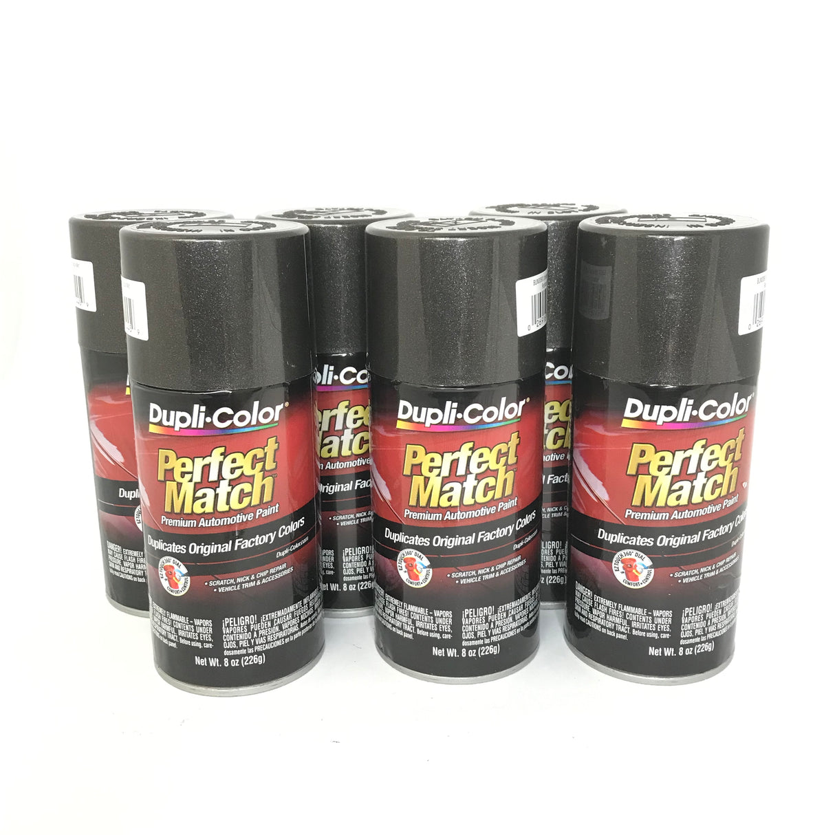 Duplicolor BUN0090-6 PACK Perfect Match UNIVERSAL BLACK METALLIC Automotive Paint - 8oz