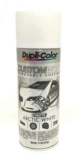 Duplicolor CWRC798 Custom Wrap Removable Paint Matte Arctic White - 11oz