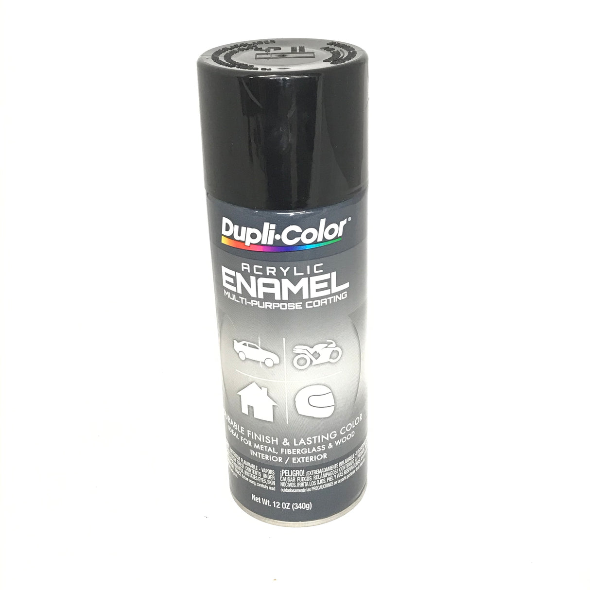 Dupli-Color DA1600 Gloss Black Acrylic Enamel Multi-Purpose Coating - 12 oz.