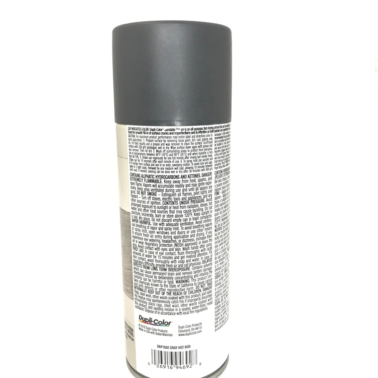 Duplicolor DAP1692 GRAY HOT ROD Sandable Filler Primer - 12 oz