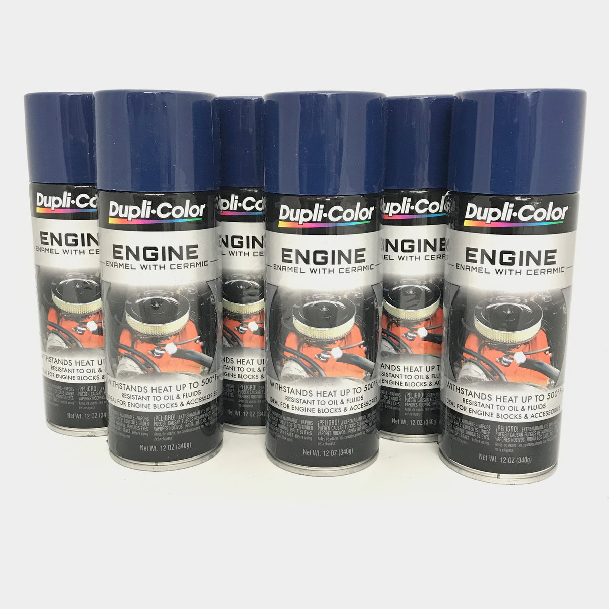Duplicolor DE1606 - 6 Pack Engine Enamel Paint with Ceramic Ford Dark Blue - 12 oz