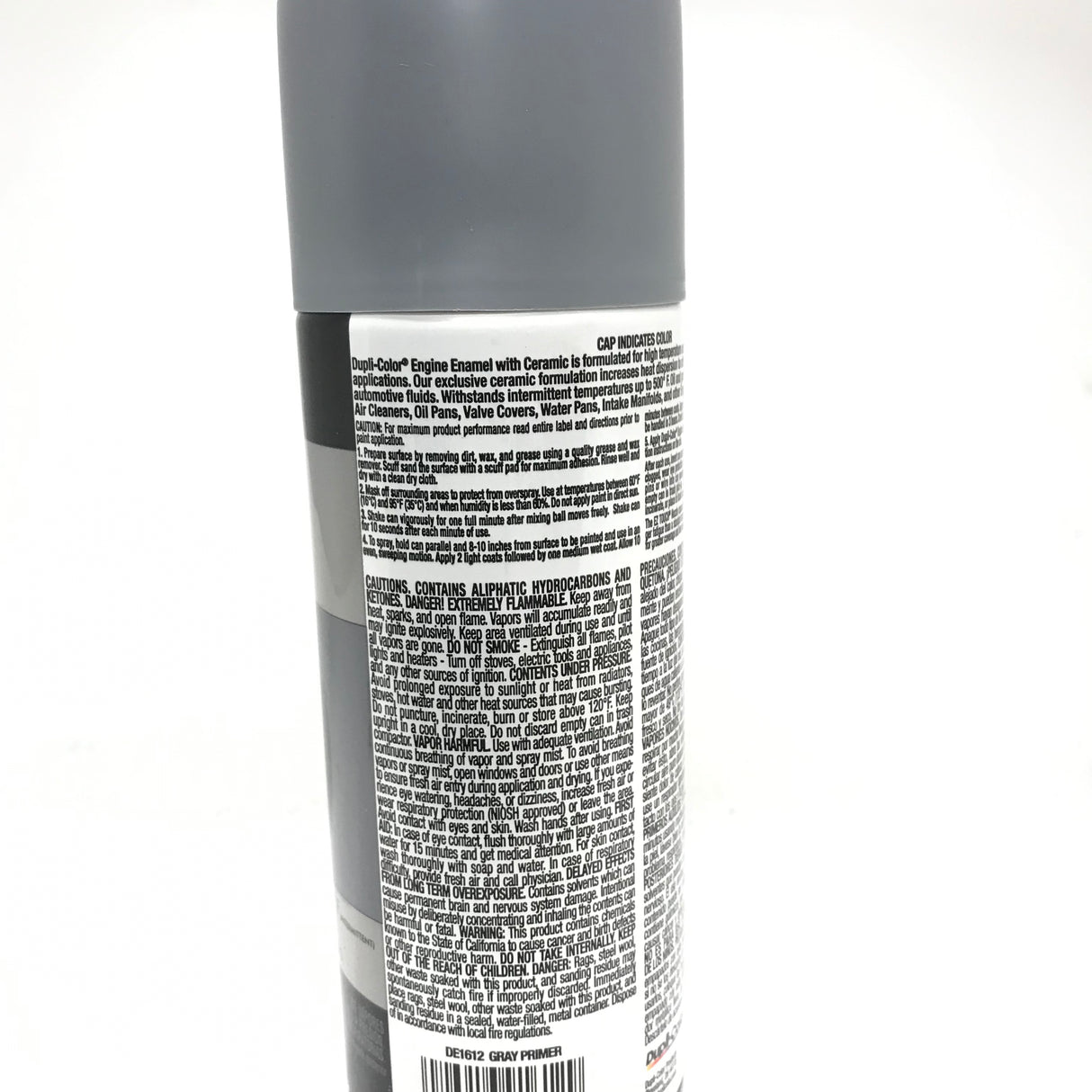 Duplicolor DE1612 - 2 Pack Engine Enamel Paint with Ceramic Gray - 12 oz