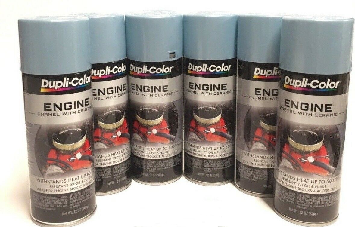 Duplicolor DE1616-6 Pack Engine Enamel with Ceramic Pontiac Blue Metallic Color - 12 oz
