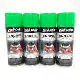 Duplicolor DE1641-4 PACK Engine Enamel with Ceramic Grabber Green color - 12 oz Aerosol Can