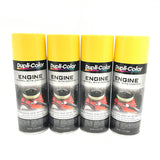 Duplicolor DE1642-4 PACK Engine Enamel with Ceramic Daytona Yellow Color - 12 oz Aerosol Can