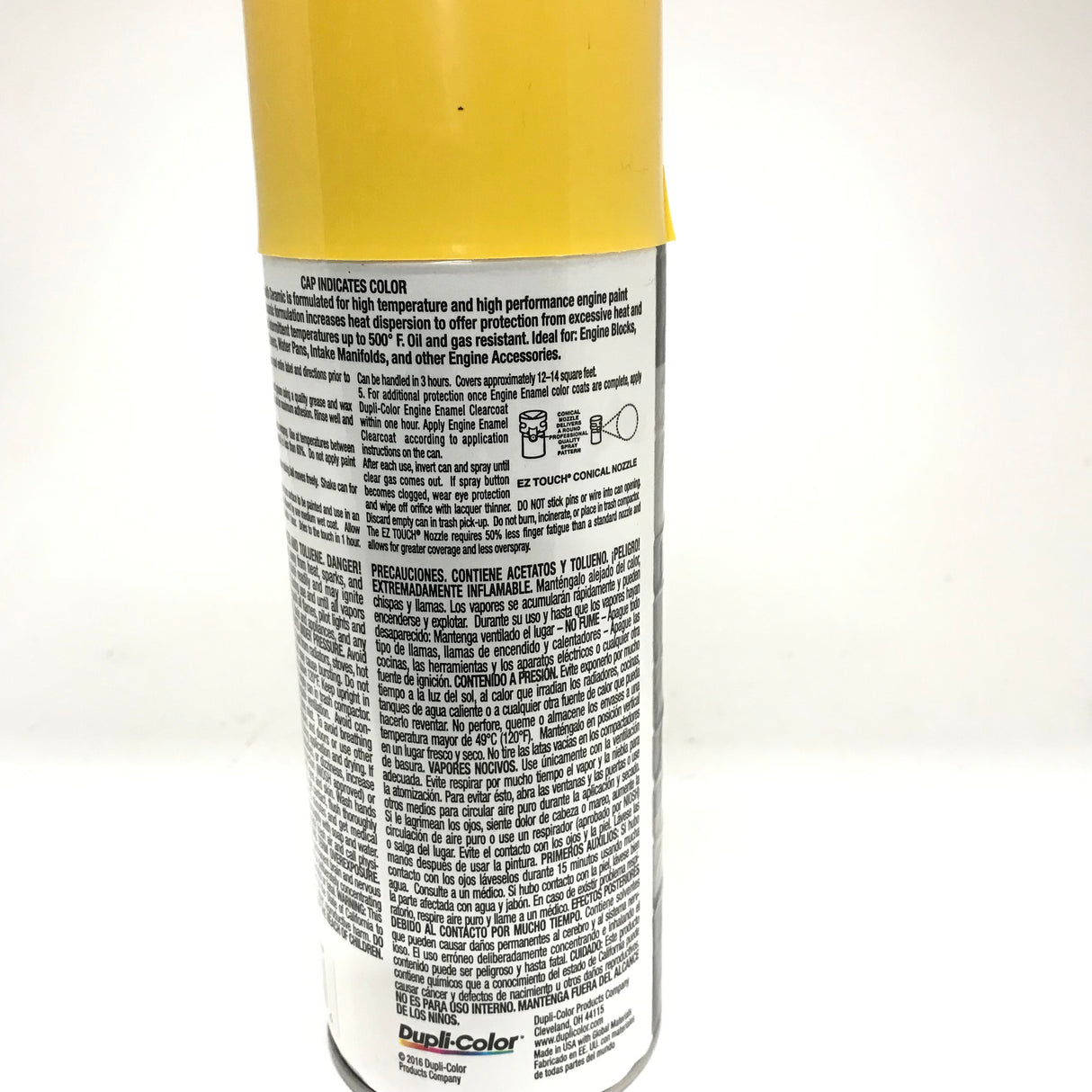 Duplicolor DE1642-3 PACK Engine Enamel with Ceramic Daytona Yellow Color - 12 oz Aerosol Can