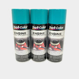 Duplicolor DE1643-3 Pack Engine Enamel Paint with Ceramic Torque & Teal - 12 oz