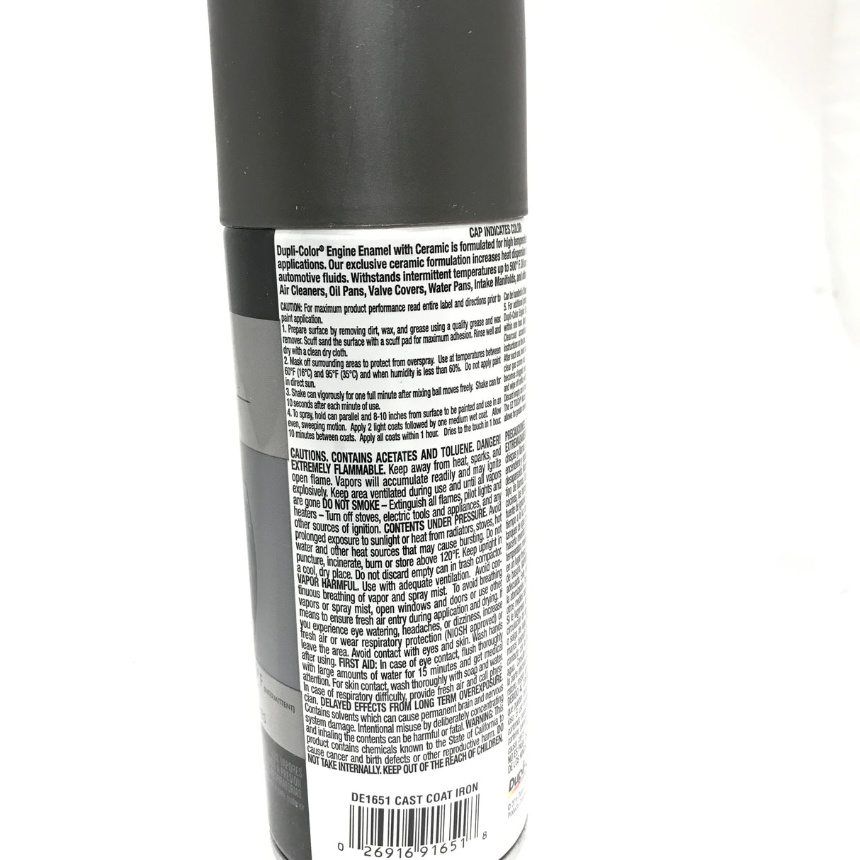 Duplicolor DE1651 Engine Enamel with Ceramic Cast Coat Iron Color - 12 oz