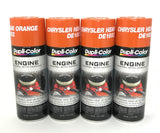Duplicolor DE1652-4 PACK CHRYSLER HEMI ORANGE Engine Enamel with Ceramic - 12 oz Aerosol Can