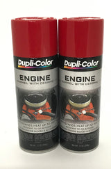 Duplicolor DE1653-2 PACK Engine Enamel with Ceramic Red color - 12 oz Aerosol Can