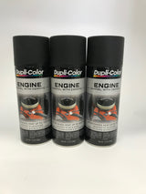 Duplicolor DE1654-3 PACK Engine Enamel Paint w/ Ceramic, Flat Black-12oz Aerosol