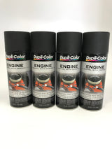 Duplicolor DE1654-4 PACK Engine Enamel Paint w/ Ceramic, Flat Black-12oz Aerosol